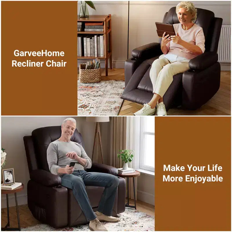 PU Leather Power Lift Recliner Chair, Adjustable Recliner, Ergonomic Single Sofa, for Living Room