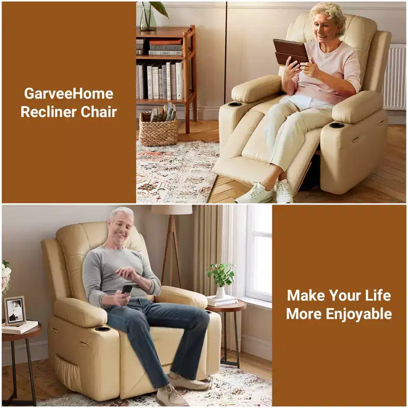 PU Leather Power Lift Recliner Chair, Adjustable Recliner, Ergonomic Single Sofa, for Living Room