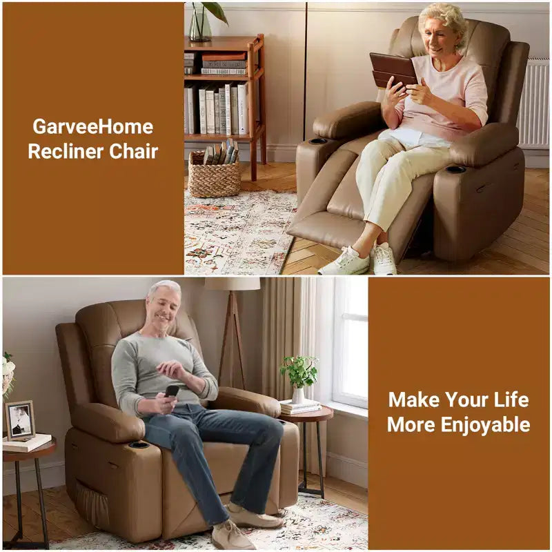 PU Leather Power Lift Recliner Chair, Adjustable Recliner, Ergonomic Single Sofa, for Living Room