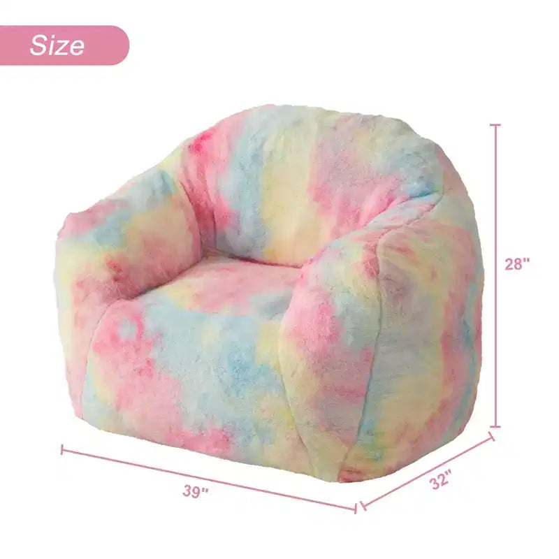 Bean Bag Chair for Adults, Plush Faux Fur Memory Foam Lounger, Ergonomic Beanbag Sofa Chair, Lazy Sofa Cozy Beanbag, for Dorm, Living Room