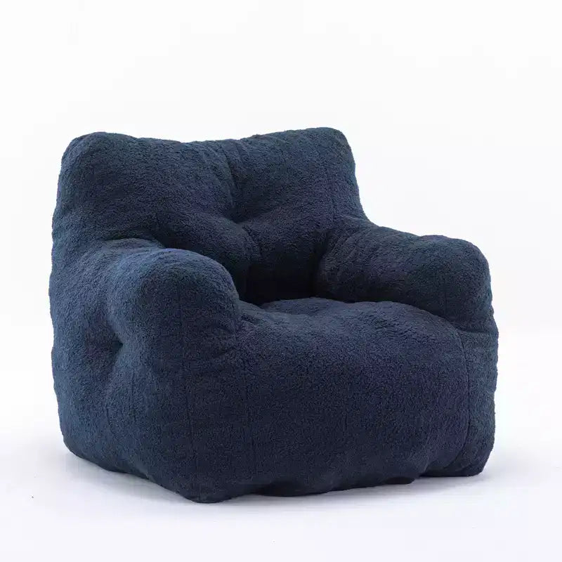 Fluffy Bean Bag Chair, Memory Foam Lazy Sofa, Wear-Resistant Accent Chair for Living Room, Balcony, Office
