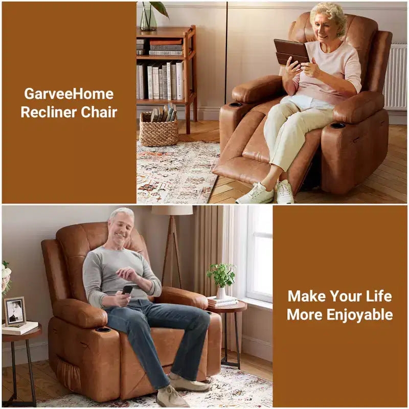 41.7 PU Leather Power Lift Recliner Chair, Adjustable Recliner, Ergonomic Single Sofa, for Living Room