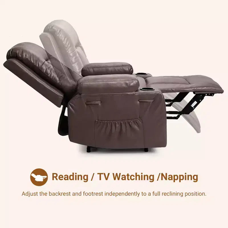41.7 PU Leather Power Lift Recliner Chair, Adjustable Recliner, Ergonomic Single Sofa, for Living Room