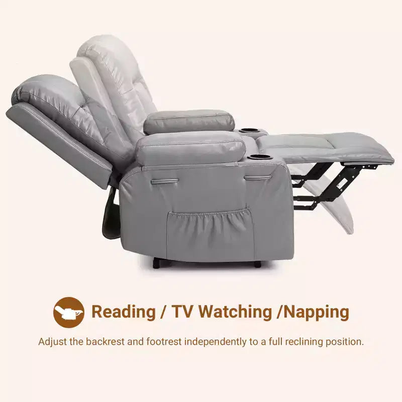 41.7 PU Leather Power Lift Recliner Chair, Adjustable Recliner, Ergonomic Single Sofa, for Living Room