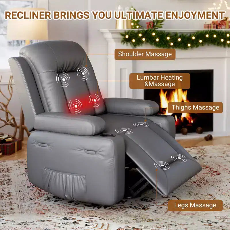 41.7 PU Leather Power Lift Recliner Chair, Adjustable Recliner, Ergonomic Single Sofa, for Living Room