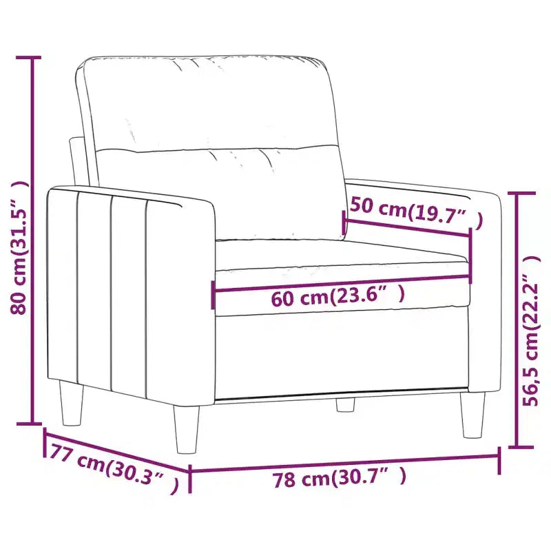 Sofa Chair Dark gray Fabric (100% polyester), metal, textilene
