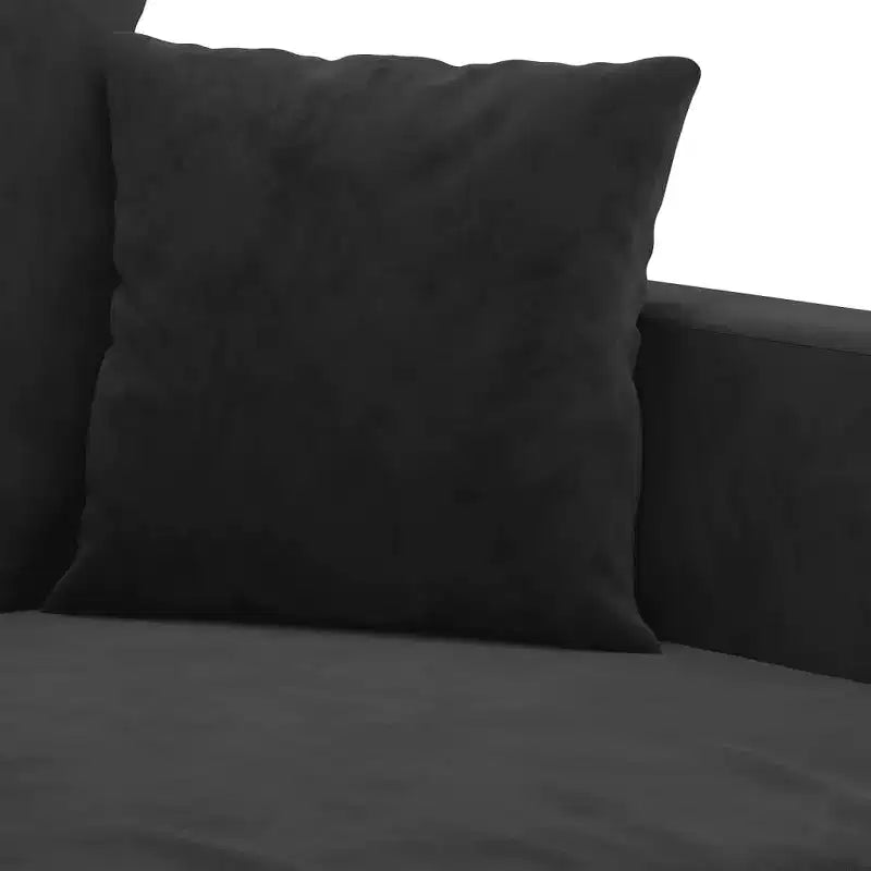 Sofa Chair Black Velvet (100% polyester), metal, textilene, foam
