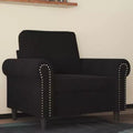 Sofa Chair Black Velvet, Metal Single Durable Armchair