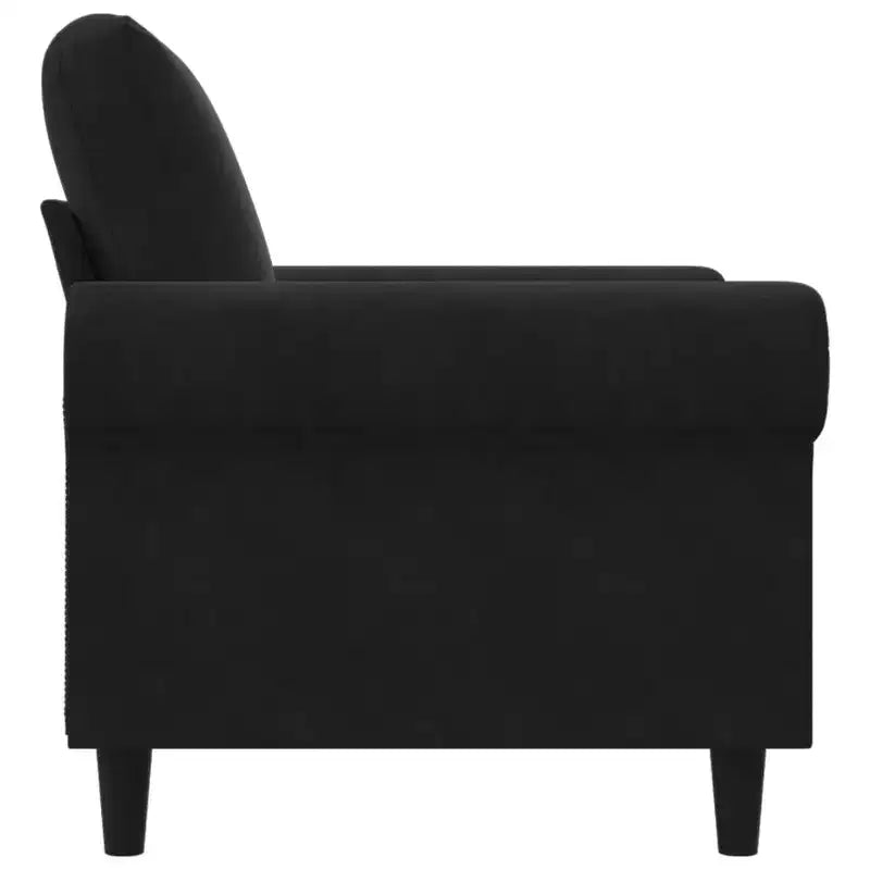 Sofa Chair Black Velvet, Metal Single Durable Armchair