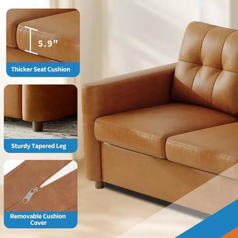Modular Sectional 4-Seater Sofa, Velvet 115 Inch Compact caoch with Storage Console, Charging Station & Cup Holders,Deep Seats Couch for Home