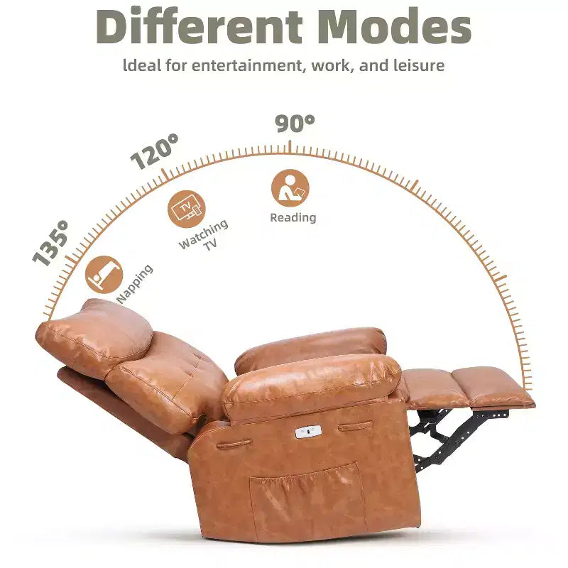 Extra-large massage and heated rocking chair, 360 rotating recliner, with remote control, cup holder and side pockets, ergonomically designed.