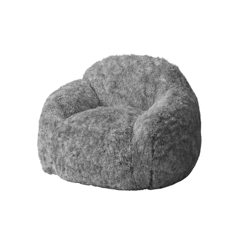 COZONY Adult Faux Fur Bean Bag Chair - Soft Fluffy with Armrest, High-Density Foam Lazy Sofa for Reading, Living Room Floor Couch