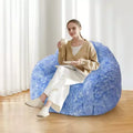 COZONY Adult Faux Fur Bean Bag Chair - Soft Fluffy with Armrest, High-Density Foam Lazy Sofa for Reading, Living Room Floor Couch