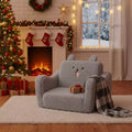 Kinder King Toddler Sofa Chair, 2-in-1 Foldable Baby Couch Flip Open Sofa Bed for Playroom