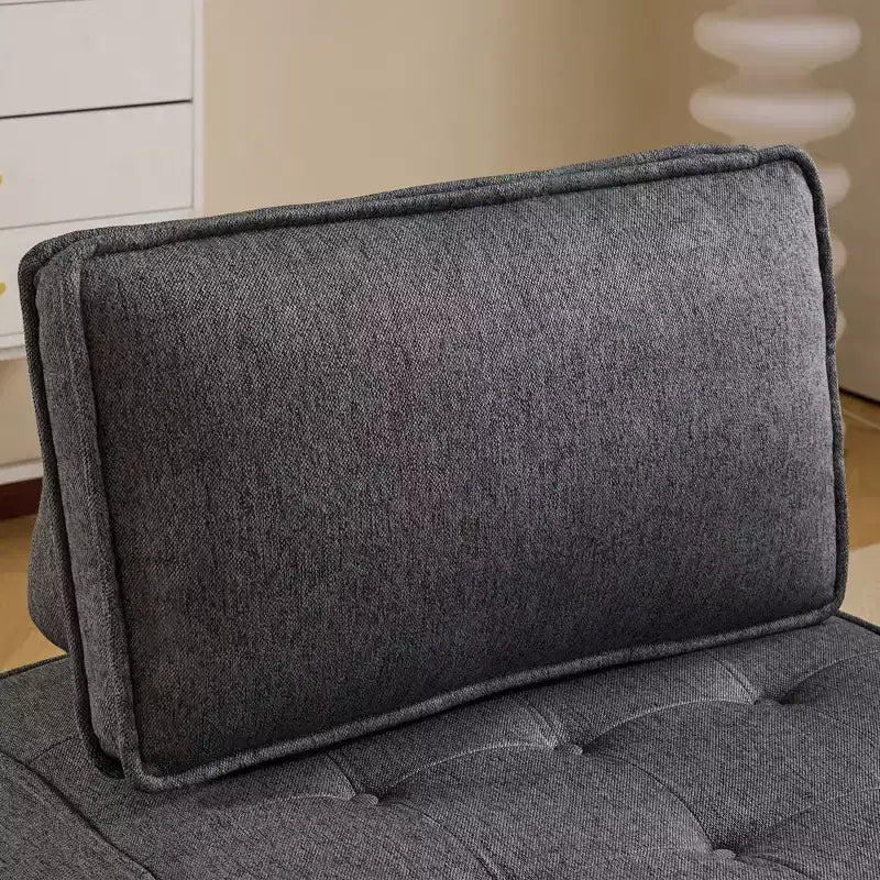 Dark Gray Linen Modular Wood-Frame Sofa  Custom-Size for Small Spaces & Any Dcor