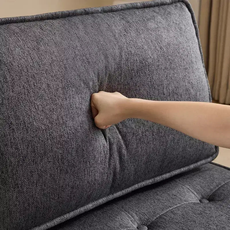 Dark Gray Linen Modular Wood-Frame Sofa  Custom-Size for Small Spaces & Any Dcor