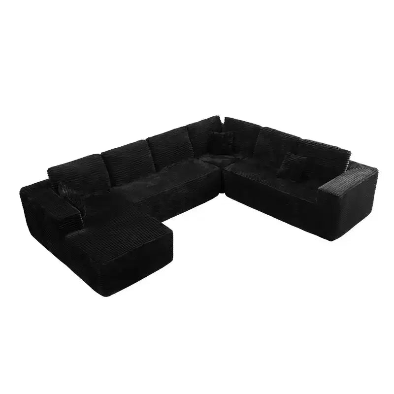 HOMLUX U-Shape Modular Sectional Sofa Couch, 27 Deep Seat Modern Minimalist Couches for Living Room, Style 7