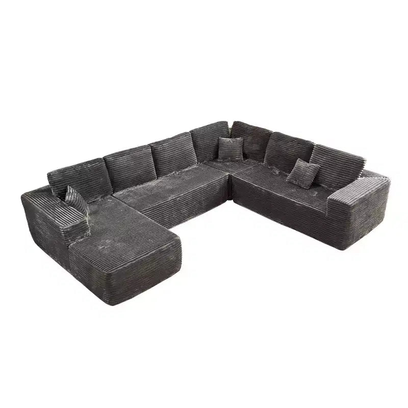 HOMLUX U-Shape Modular Sectional Sofa Couch, 27 Deep Seat Modern Minimalist Couches for Living Room, Style 7