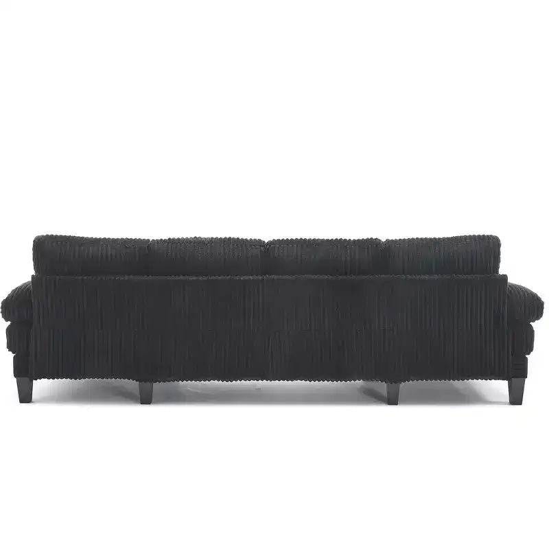 Homy Casa U-Shaped Corduroy Sectional Sofa with Double Chaise, 4-Seat Living Room Couch