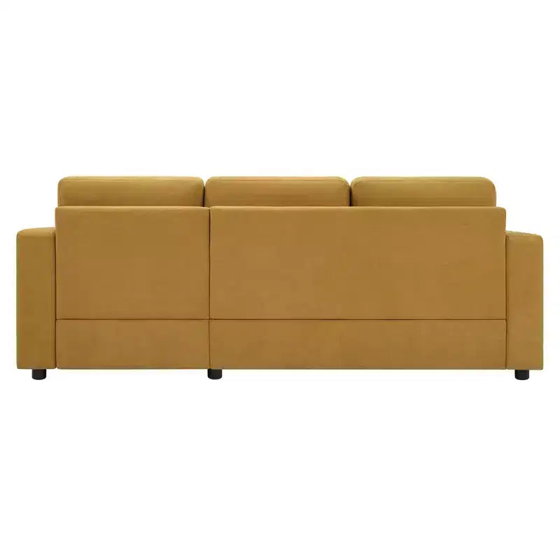 Whisen 84.6 Modern L-shaped Sectional Sofa & Couch with a Curved Chaise Lounge, Side Storage Pockets