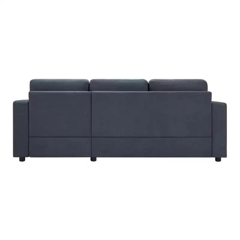 Whisen 84.6 Modern L-shaped Sectional Sofa & Couch with a Curved Chaise Lounge, Side Storage Pockets