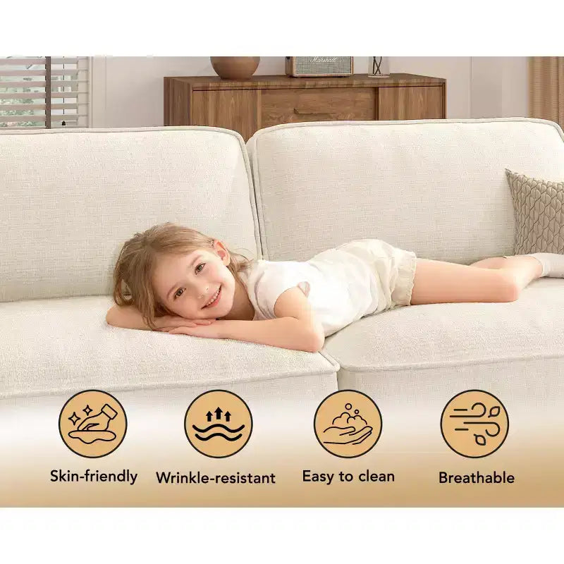 Dyonery 160 Oversized Modular Sectional Sofa, 6-Seat U-Shaped Comfy Cloud Couch Set with 2 Pillows & 2 Movable Ottomans, Chenille