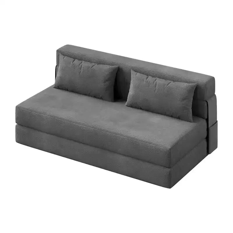 4-in-1 Folding Sofa Bed & Chair - Convertible Loveseat Sleeper, Fold-Out Couch with Pillow, Tufted Floor Lounge for Living Room & Bedroom Use