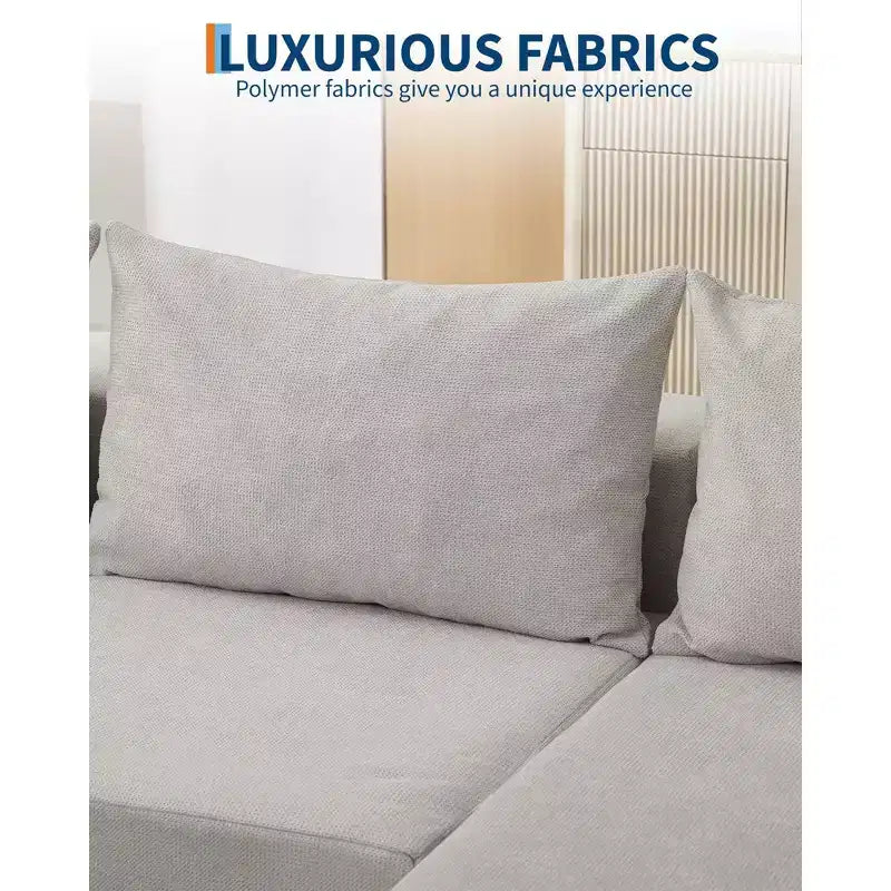 108 Modular Cloud Sectional Couch with L-Shape Chaise, Modern Modular Sofa with Deep Seat, Oversized Sofa Sleeper, No Assembly Required, Left Facing
