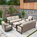 UPTIOT 6-Piece Outdoor Patio Conversation Set