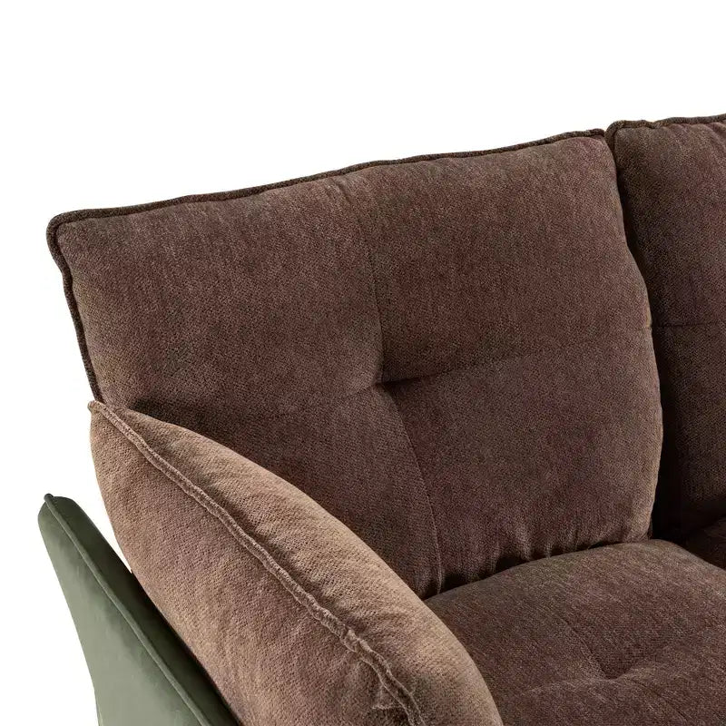 Color Blocked Electric Reclining Sectional Sofa with Storage Box