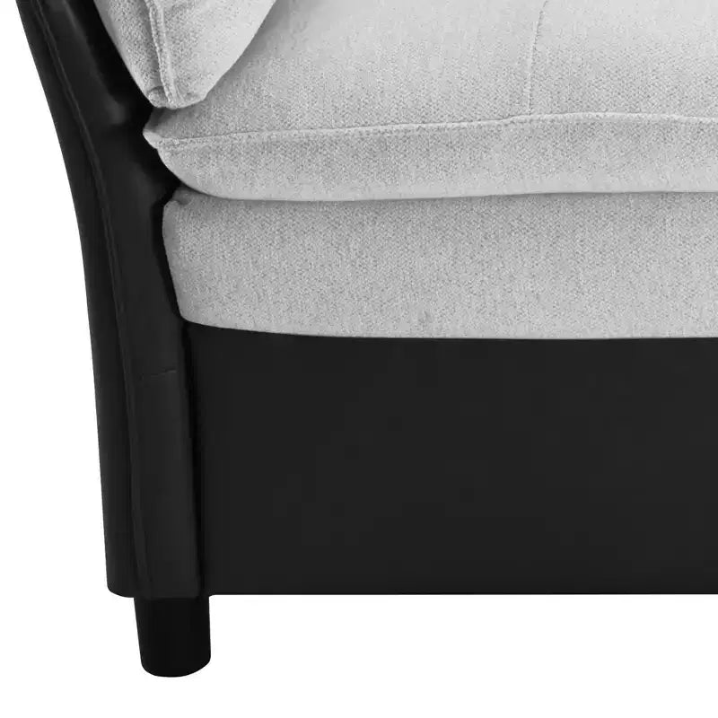 Color Blocked Electric Reclining Sectional Sofa with Storage Box