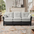 Color Blocked Electric Reclining Sectional Sofa with Storage Box