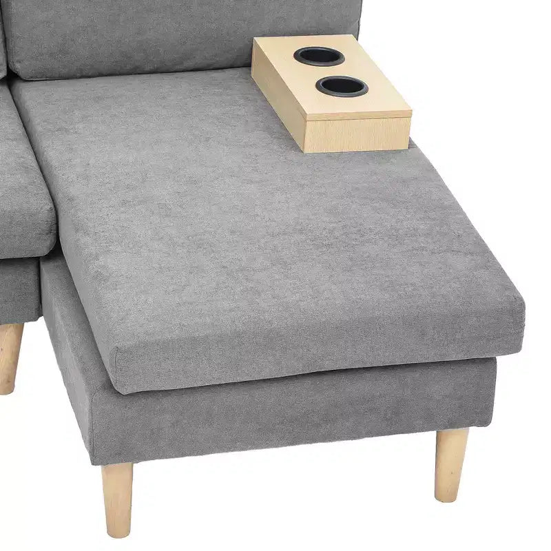 Balconera 109 U Shaped Modular Sectional Sofa 4 Seats Sectional Sleeper Sofa Comfy Couch with Armrests Easy To Assemble for Living Room Bedroom