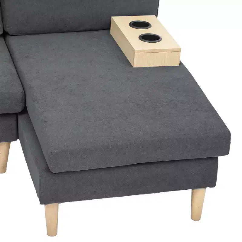 Balconera 109 U Shaped Modular Sectional Sofa 4 Seats Sectional Sleeper Sofa Comfy Couch with Armrests Easy To Assemble for Living Room Bedroom