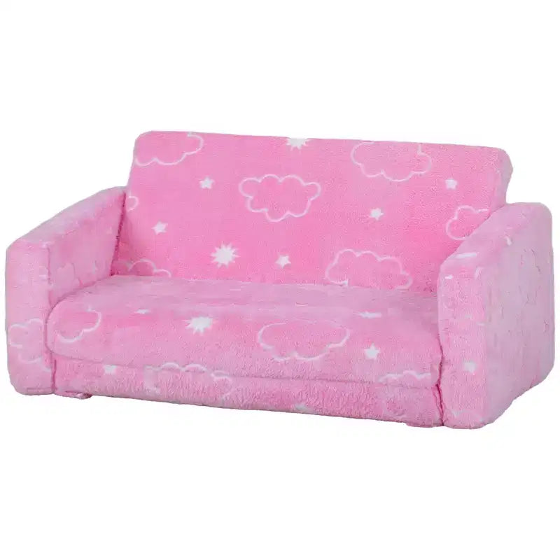 Couch with Glow in the Dark Cloud Pattern, Washable Cover