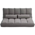 Recliner Sofa, Convertible Floor Sofa Chair with 2 Pillows, Adjustable Backrest and Headrest