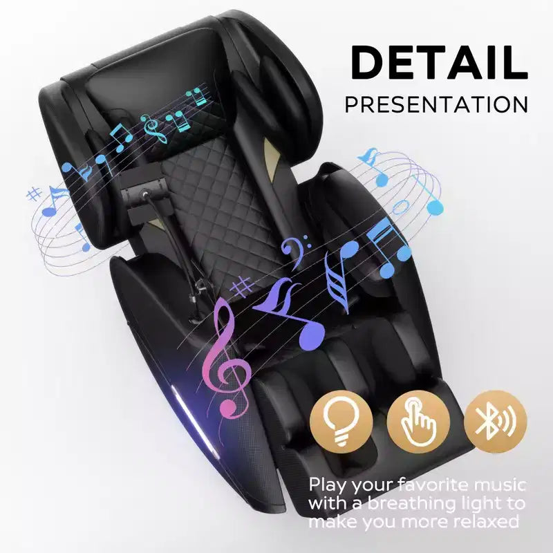 Massage Chair Recliner, Full Body Massage Chair With 5 Automatic Modes, 8 Fixed Rollers, Retractable Footstool Zero Gravity Massage Chair