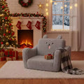 Kinder King Toddler Sofa Chair, 2-in-1 Foldable Baby Couch Flip Open Sofa Bed for Playroom, Pink
