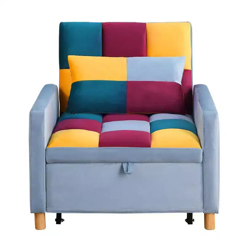 Convertible Sleeper Chair Bed with Pillow - 3-in-1 Single Sofa Chair for Lounge, Bedroom, Living Room