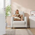 33.9 Sofa Accent Chair, Chenille Loveseat Reading Couch for Bedroom, Tool-Free Setup Living Room Accent Couch, Pillow not included