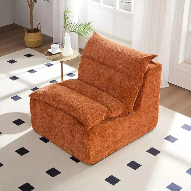 Modular Lounge Sofa Chair with Full Compression SpongeLazy Singer Sofa for Apartment Living or Reading Nook