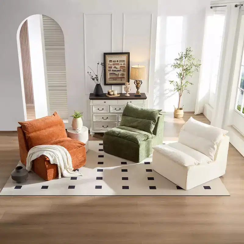 Modular Lounge Sofa Chair with Full Compression SpongeLazy Singer Sofa for Apartment Living or Reading Nook