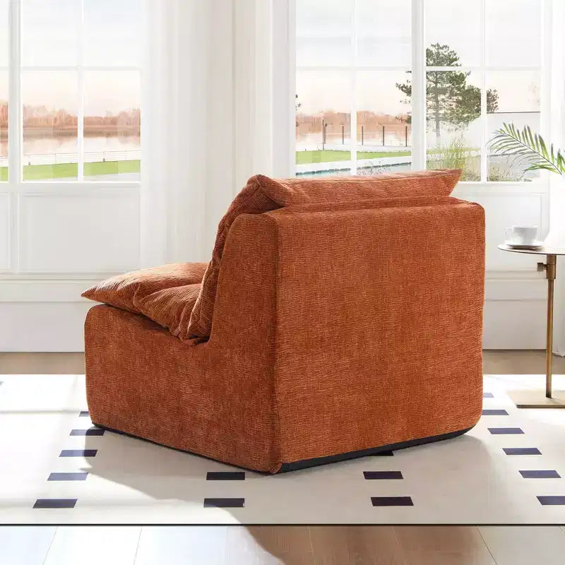 Modular Lounge Sofa Chair with Full Compression SpongeLazy Singer Sofa for Apartment Living or Reading Nook