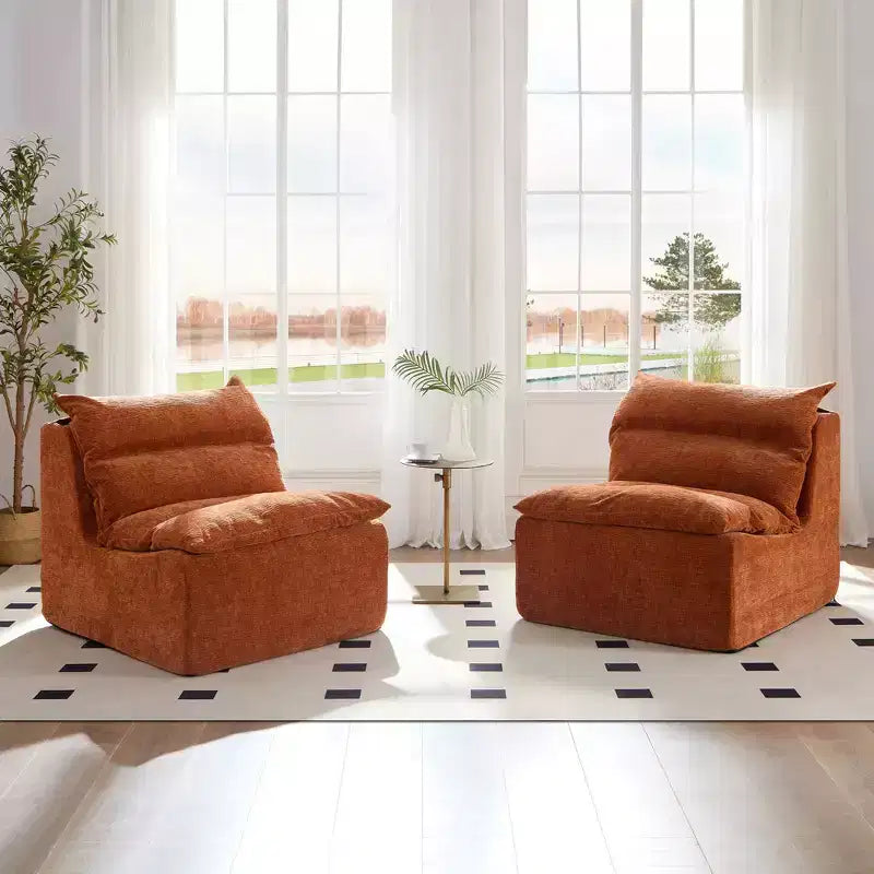 Modular Lounge Sofa Chair with Full Compression SpongeLazy Singer Sofa for Apartment Living or Reading Nook
