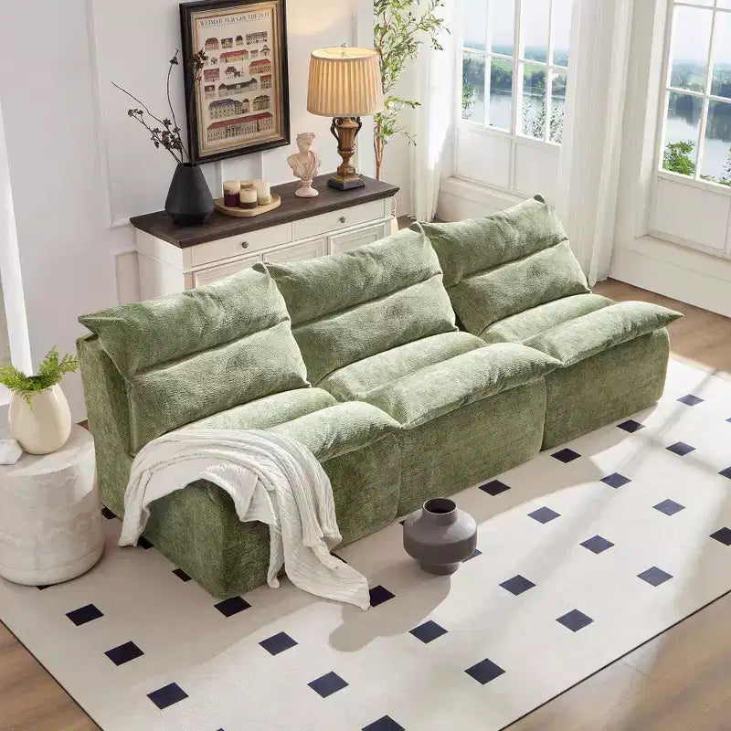 Modular Lounge Sofa Chair with Full Compression SpongeLazy Singer Sofa for Apartment Living or Reading Nook