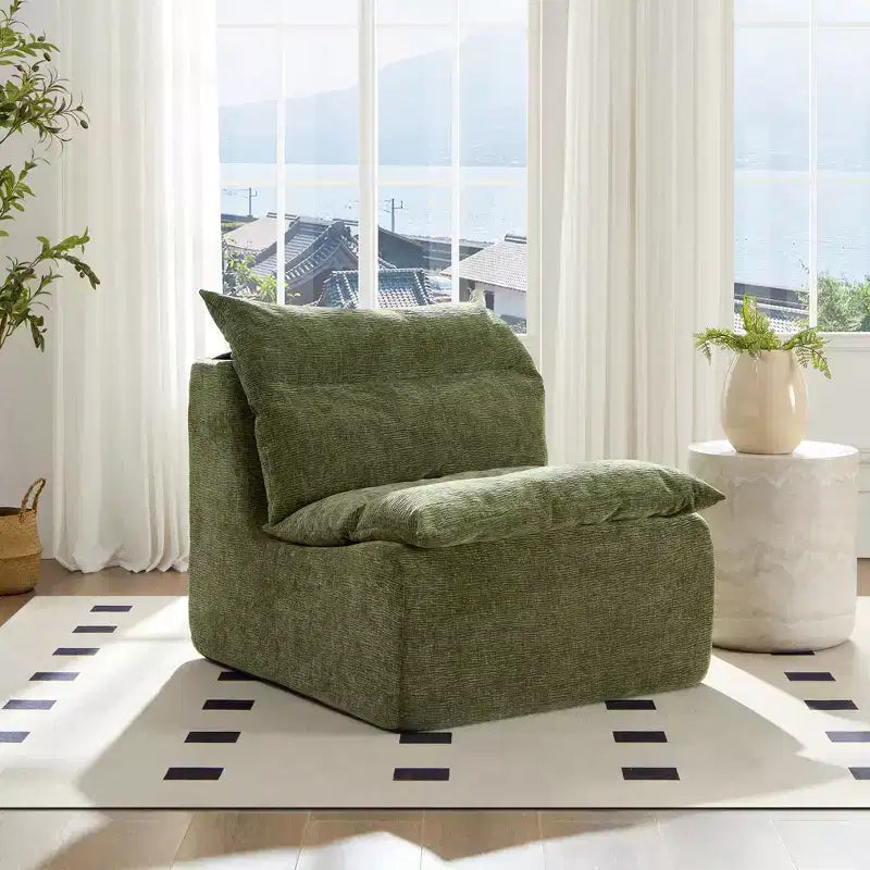 Modular Lounge Sofa Chair with Full Compression SpongeLazy Singer Sofa for Apartment Living or Reading Nook
