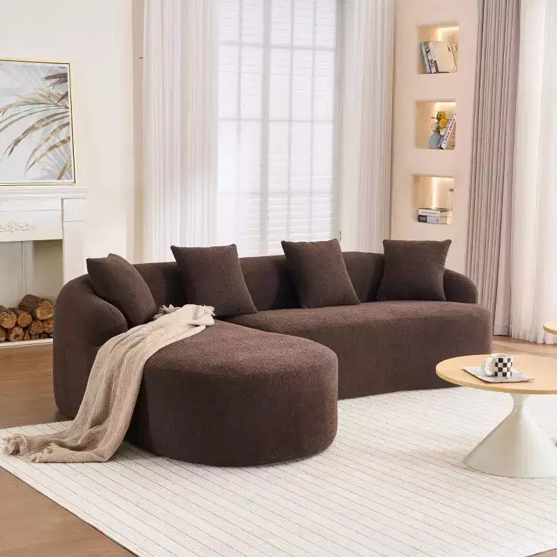 L-Shaped Modular Sectional Sofa with Chaise, Modular Chenille Sofa Couch, Modern Sectional Sofa for Living Room & Bedroom-Panipeachy