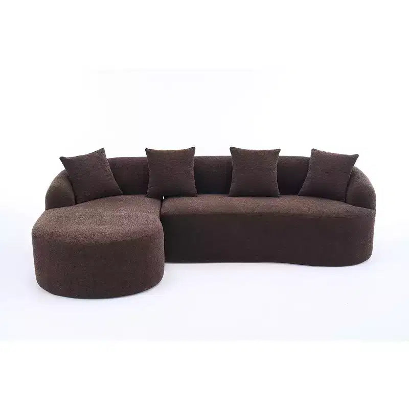 L-Shaped Modular Sectional Sofa with Chaise, Modular Chenille Sofa Couch, Modern Sectional Sofa for Living Room & Bedroom-Panipeachy
