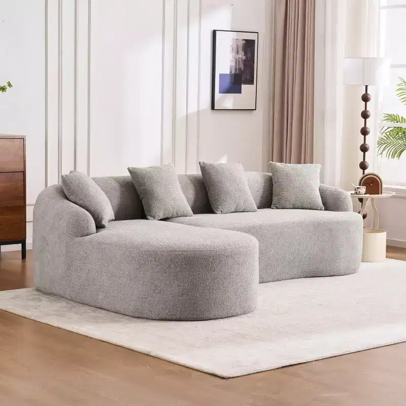 L-Shaped Modular Sectional Sofa with Chaise, Modular Chenille Sofa Couch, Modern Sectional Sofa for Living Room & Bedroom-Panipeachy