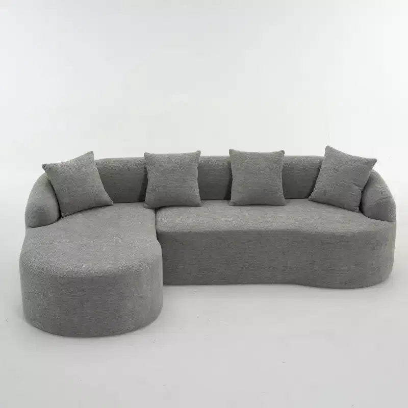 L-Shaped Modular Sectional Sofa with Chaise, Modular Chenille Sofa Couch, Modern Sectional Sofa for Living Room & Bedroom-Panipeachy